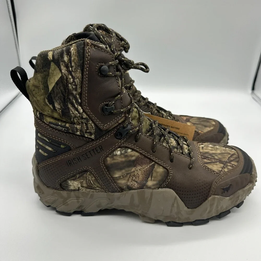 Irish Setter VaprTrek 2839 Boots Womens Size 10 Brown Camo Waterproof Hunting